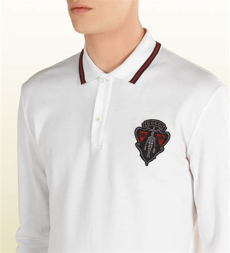 gucci polo shirt mens cheap|gucci long sleeve polo shirt.